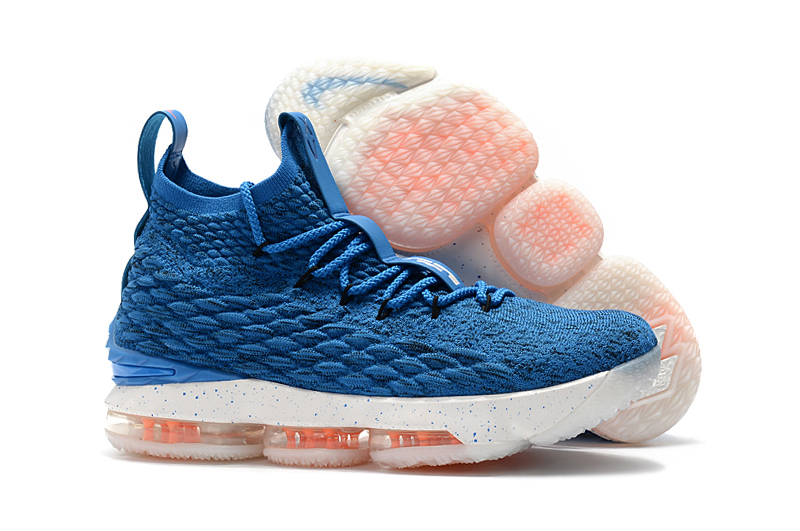 New Nike Lebron 15 Jade Blue Orange Shoes - Click Image to Close