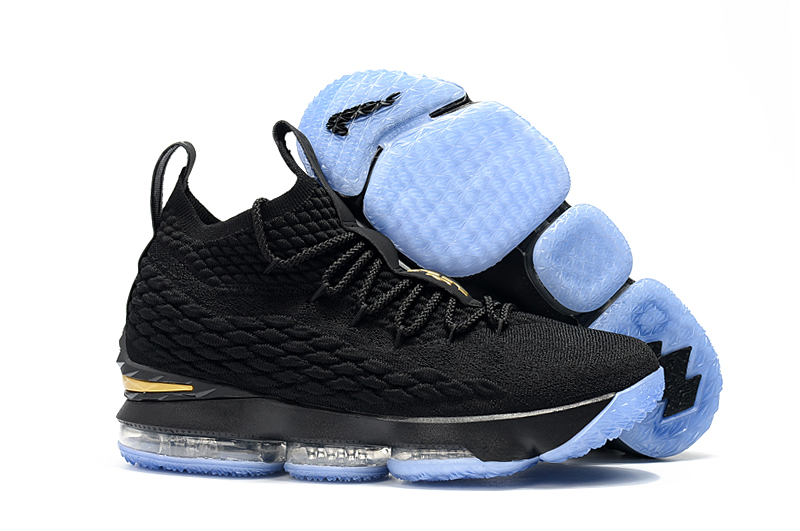 New Nike Lebron 15 The Black Gloden Shoes - Click Image to Close