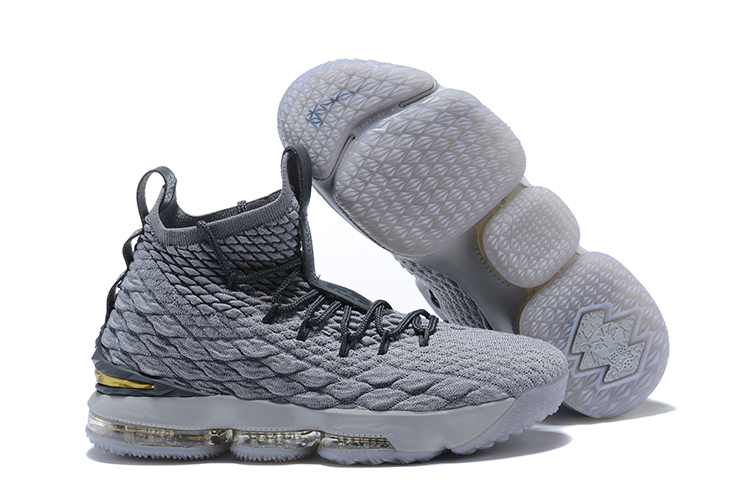 New Nike Lebron 15 The Grey Gloden Shoes