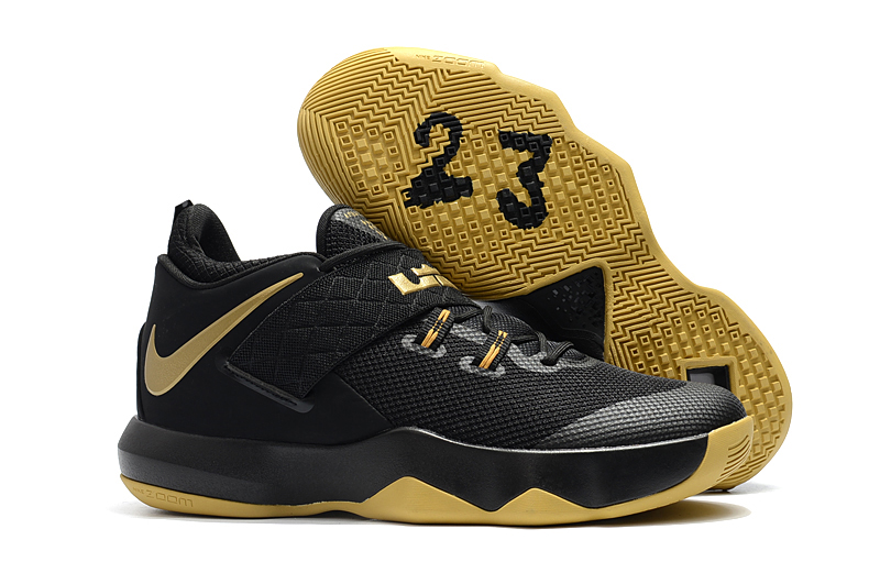 New Nike Lebron Ambassador 10 Black Gloden SHoes