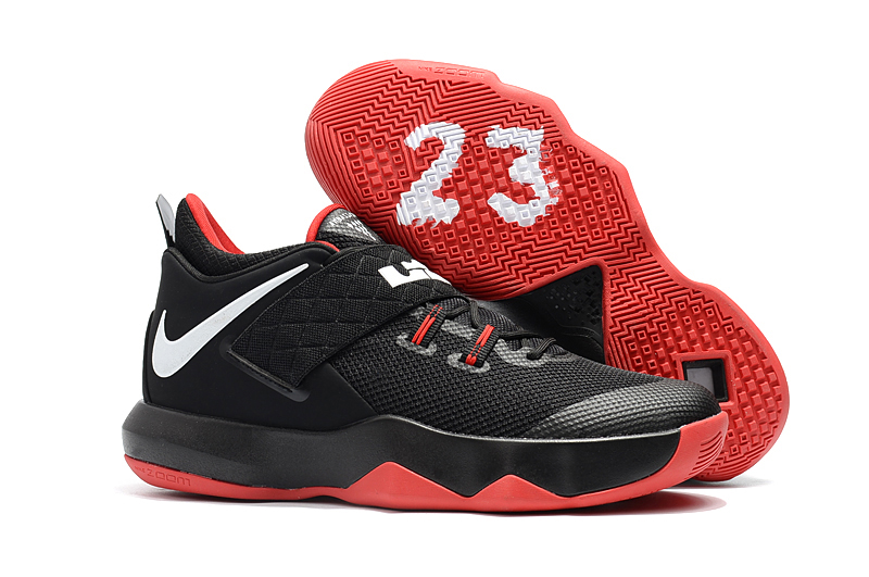 New Nike Lebron Ambassador 10 Black White Red SHoes - Click Image to Close