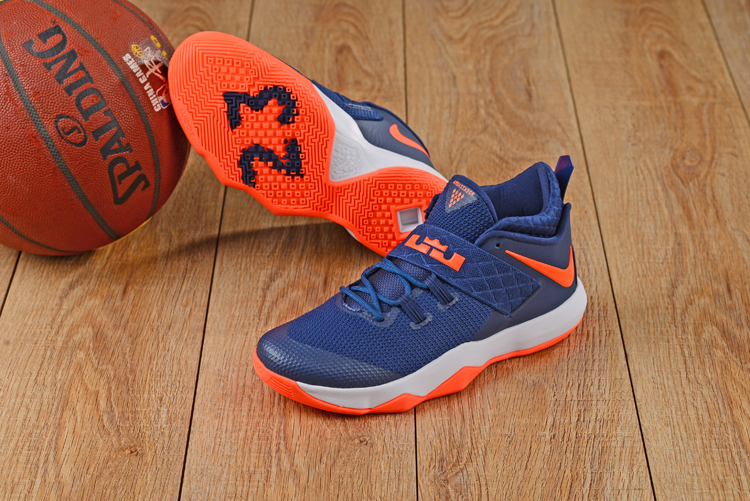 New Nike Lebron Ambassador 10 Dark Blue Orange Shoes