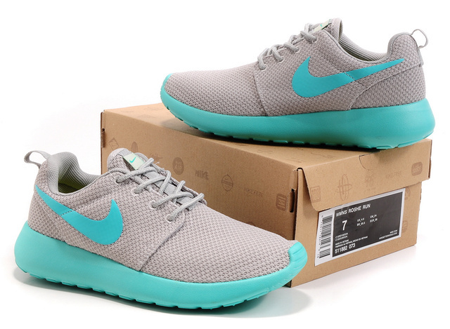 New Nike Roshe Run Green Baby Blue Shoes