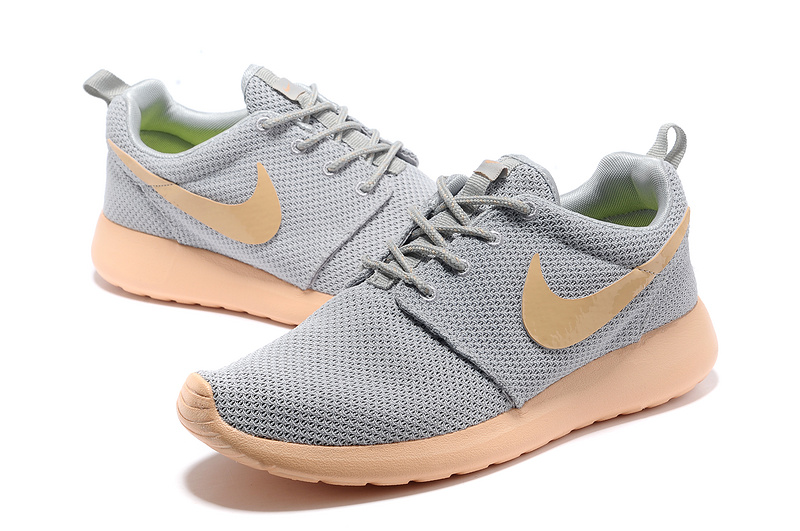 New Nike Roshe Run Grey Orange Lovers Shoes - Click Image to Close