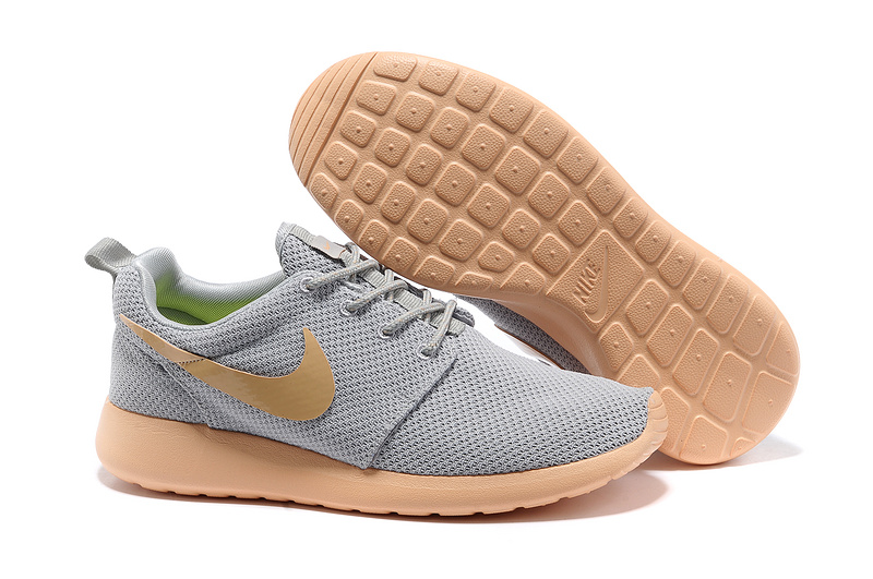 New Nike Roshe Run Grey Orange Lovers Shoes - Click Image to Close