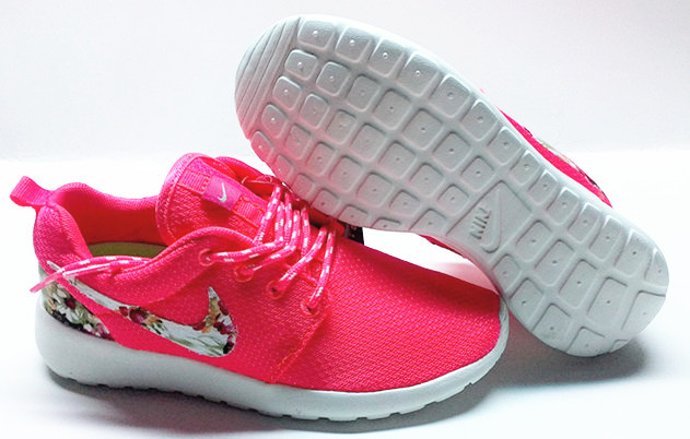 New Nike Roshe Run Peach Flower For Women - Click Image to Close