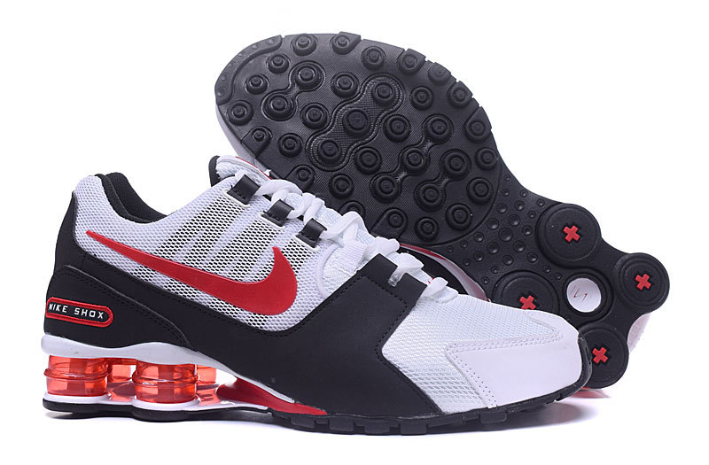 New Nike Shox Current Shoes White Black Red