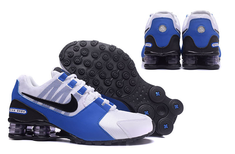 New Nike Shox Current Shoes White Blue Black - Click Image to Close