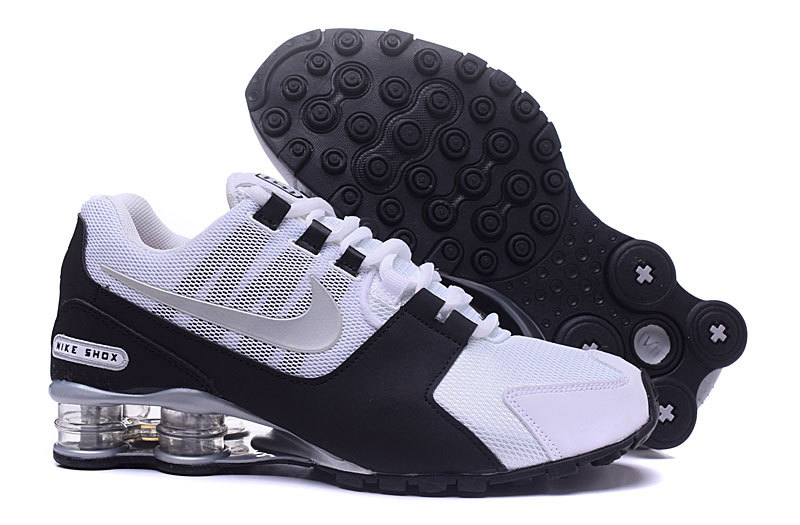 New Nike Shox Current Shoes White Silver Black - Click Image to Close