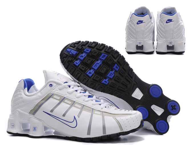 New Nike Shox NZ 3 Shoes White Blue - Click Image to Close