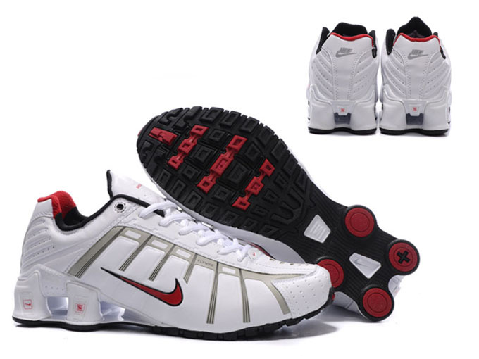 New Nike Shox NZ 3 Shoes White Red - Click Image to Close