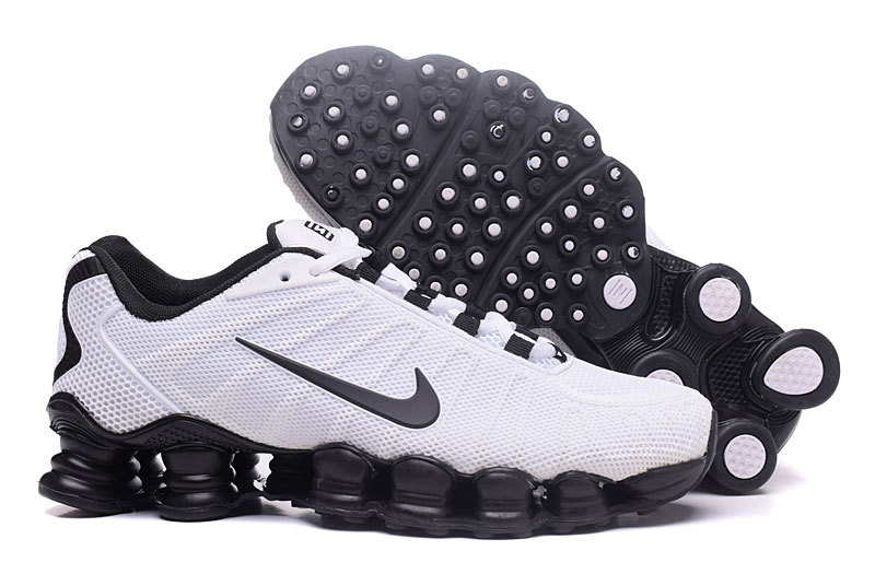 New Nike Shox TLX Plastic Surface White Black Shoes - Click Image to Close