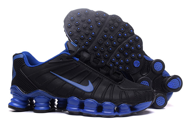 New Nike Shox TLX Plastic Surface White Royal Blue Shoes - Click Image to Close