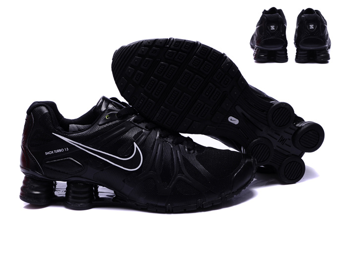 New Nike Shox Turbo+13 Shoes All Black - Click Image to Close