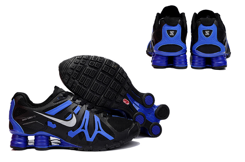 New Nike Shox Turbo+13 Shoes Black Blue - Click Image to Close