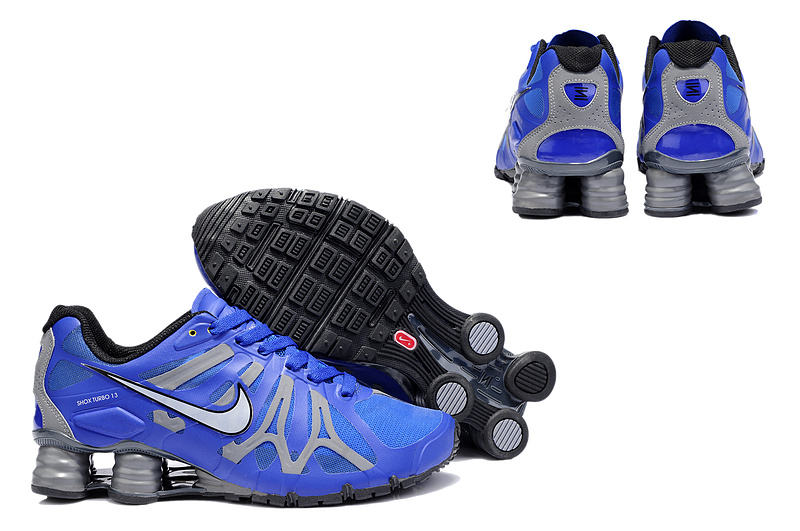 New Nike Shox Turbo+13 Shoes Blue Silver