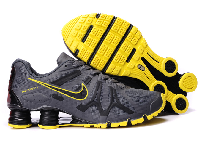 New Nike Shox Turbo+13 Shoes Grey Yellow