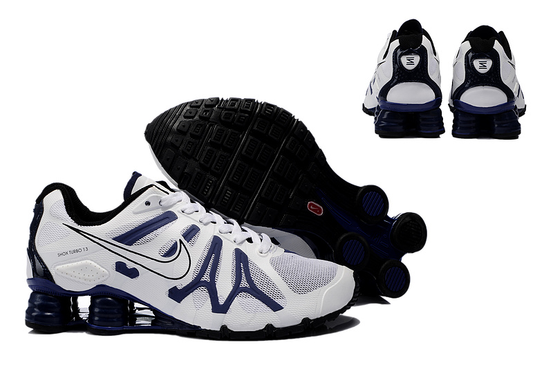 New Nike Shox Turbo+13 Shoes White Grey Black - Click Image to Close