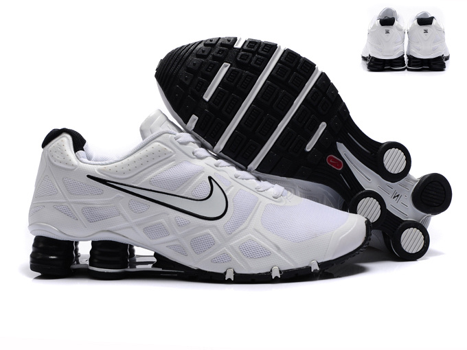 New Nike Shox Turbo 12 Mesh Shoes All White Black