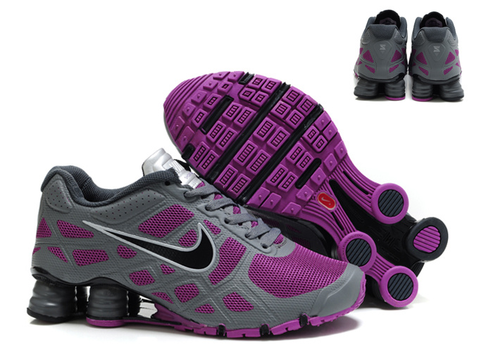 New Nike Shox Turbo 12 Mesh Shoes Grey Purple For Women