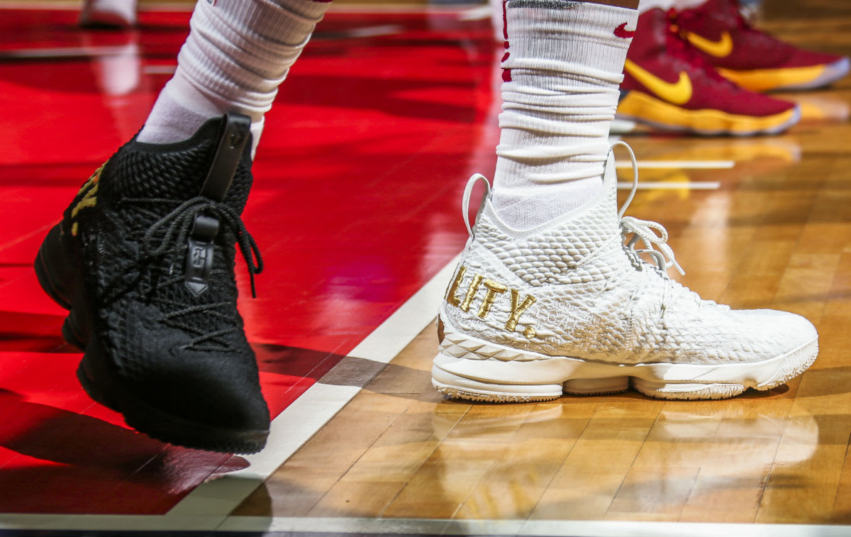 lebron 15 equality black and white