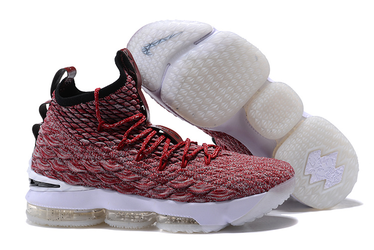 New Nike lebron 15 Wine Red White Shoes