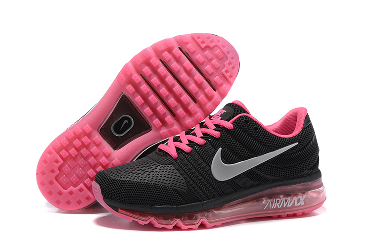 Women Nike Air Max 2017 Black Peach Red Running Shoes - Click Image to Close
