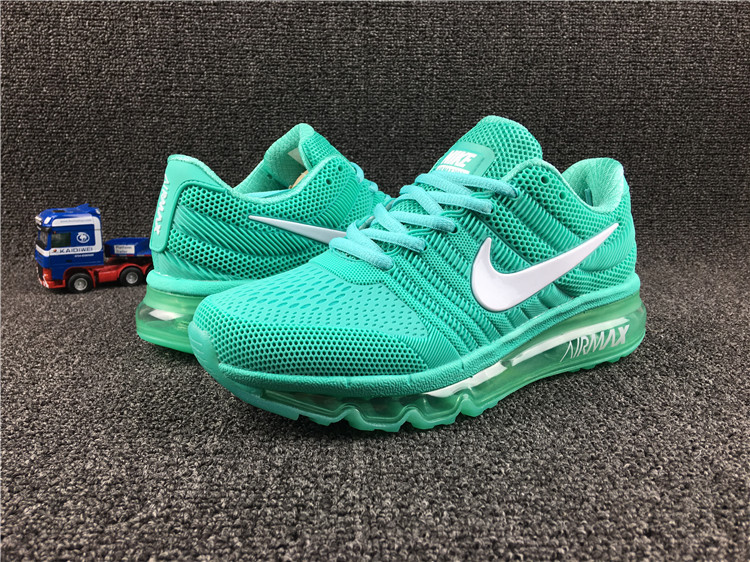 Women Nike Air Max 2017 Green White Running Shoes - Click Image to Close
