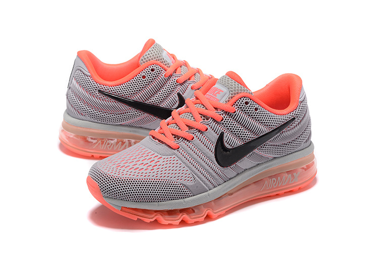 Women Nike Air Max 2017 Grey Orange Black Running Shoes