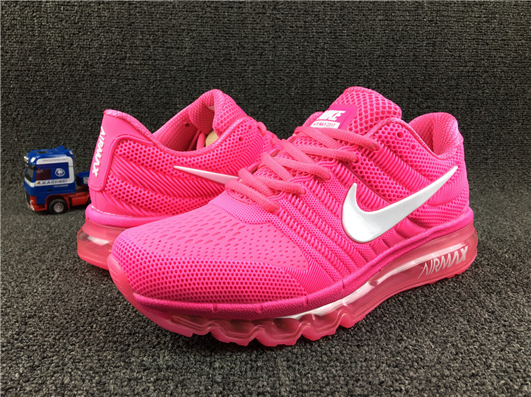 Women Nike Air Max 2017 Pink White Running Shoes