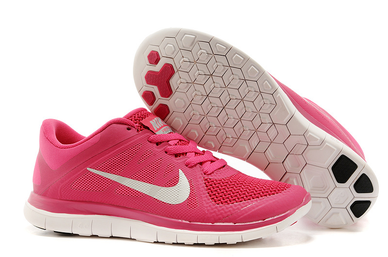 New Women Nike Free 4.0 V4 Red White Running Shoes - Click Image to Close