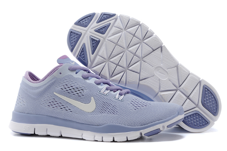 New Women Nike Free 5.0 Light Purple White Training Shoes