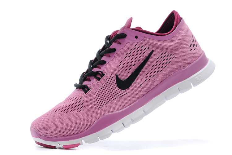 New Women Nike Free 5.0 Pink Black Training Shoes - Click Image to Close