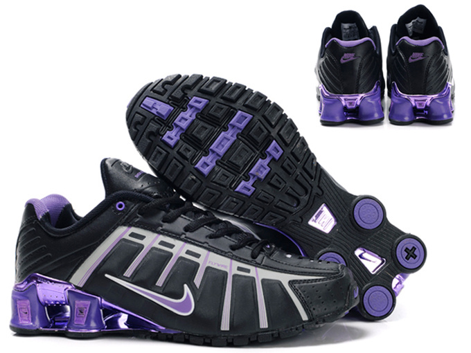 New Women Nike Shox NZ 3 Black Purple Shoes