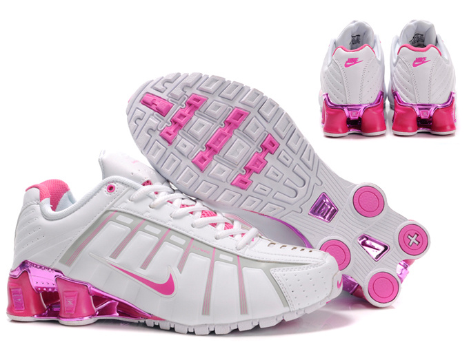 New Women Nike Shox NZ 3 White Pink Shoes - Click Image to Close