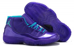 Newest Air Jordan 11 Retro Hornets Purple Teal - Click Image to Close