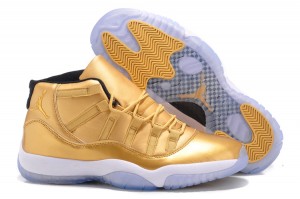 Newest Air Jordan 11 Retro Metallic Gold White - Click Image to Close