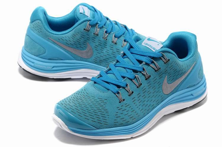 Nike 2013 Moonfall Blue Grey White Sport Shoes - Click Image to Close