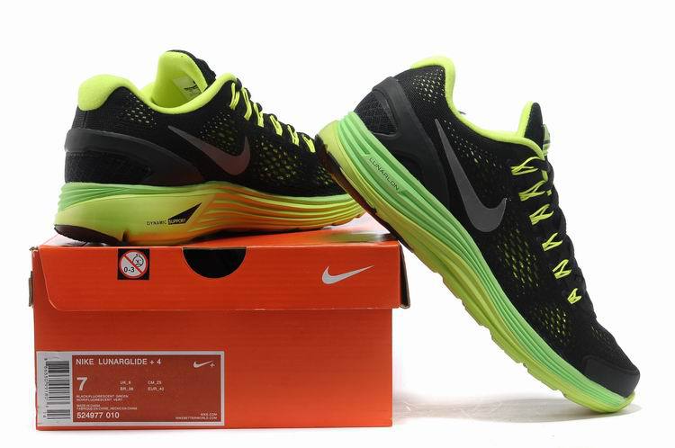 Nike 2013 Moonfall Grenadine Black Yellow Green Sport Shoes