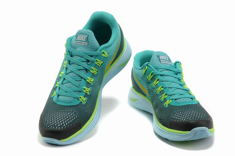 Nike 2013 Moonfall Grenadine Blue Grey Yellow Sport Shoes - Click Image to Close