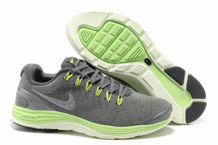 Nike 2013 Moonfall Grey Green White Sport Shoes - Click Image to Close