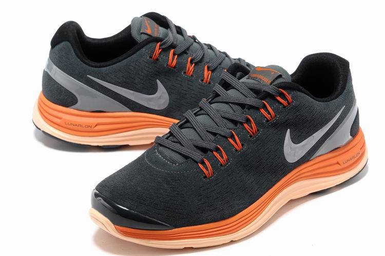 Nike 2013 Moonfall Grey Orange White Sport Shoes - Click Image to Close