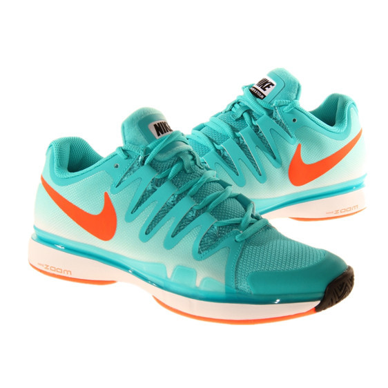 Nike 2014 Zoom Vapor 9.5 Tour Green Orange Tennis Shoes - Click Image to Close