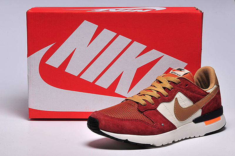 Nike 2015 Archive Wine Red Yellow White Shoes - Click Image to Close