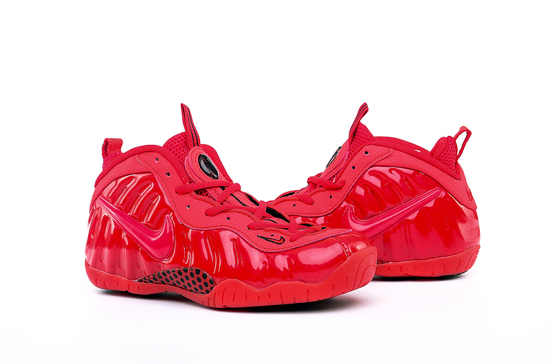 Nike Air Foamposite One All Red Shoes For Women - Click Image to Close