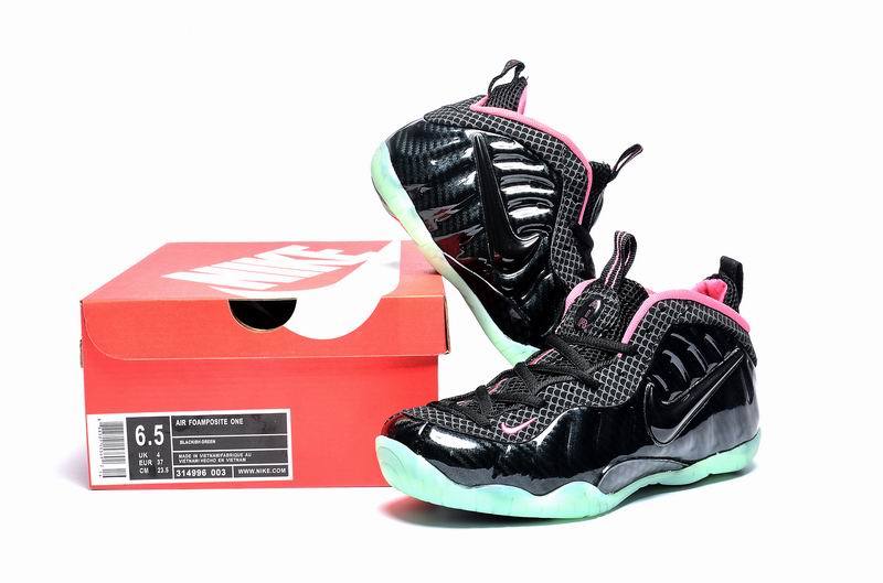 Nike Air Foamposite One Black Green Pink Shoes For Women