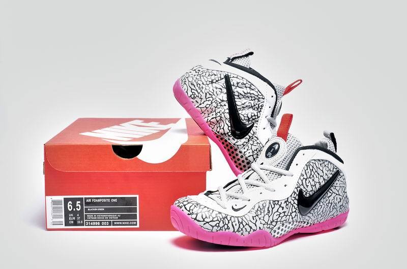 Nike Air Foamposite One White Grey Pink Shoes For Women