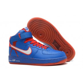 Nike Air Force 1 High Strap Blue Red Shoes - Click Image to Close