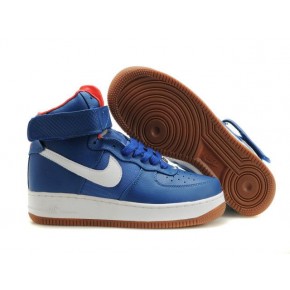 Nike Air Force 1 High Strap Blue White Yellow Shoes - Click Image to Close