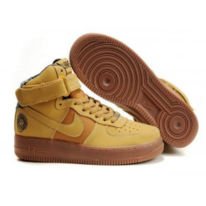 Nike Air Force 1 High Strap Brown Shoes - Click Image to Close